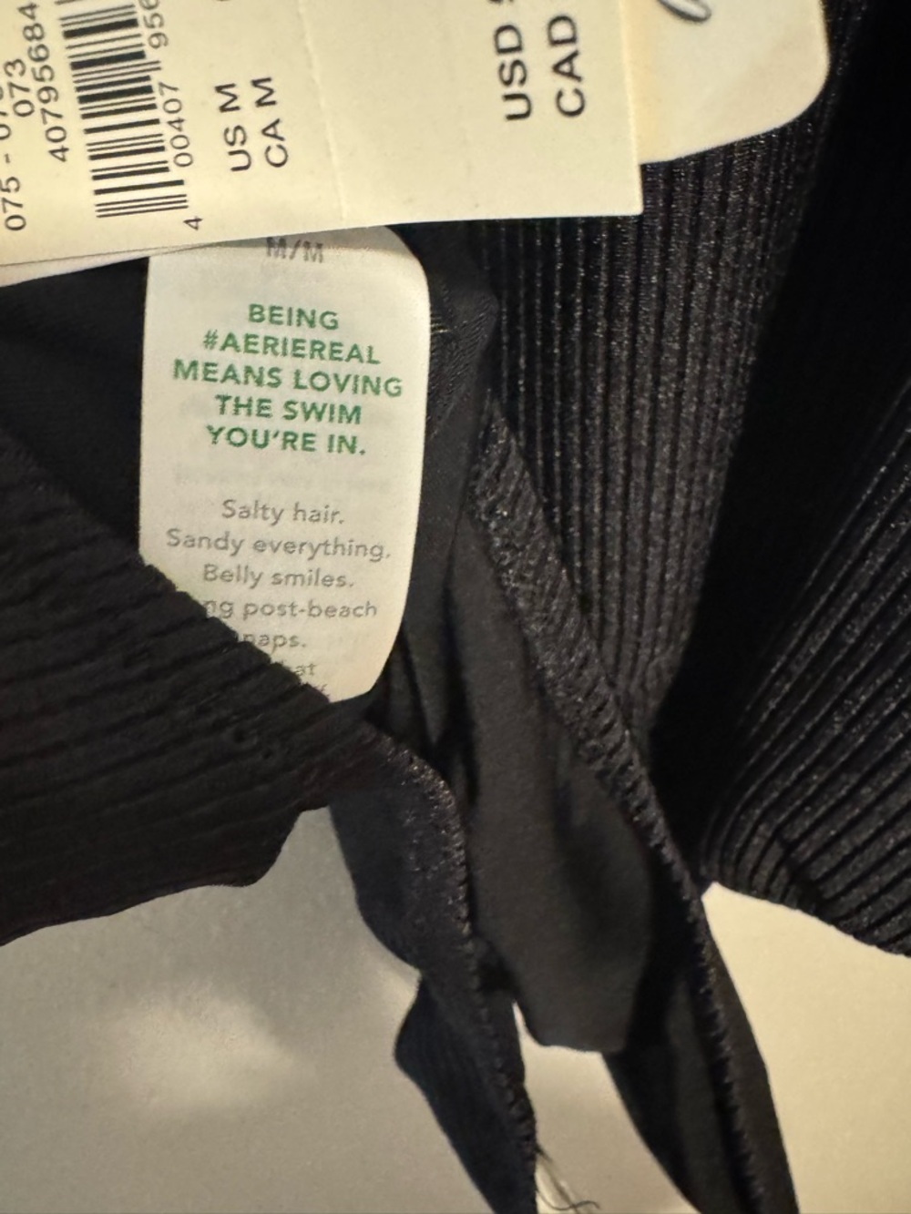 aerie Black Cheeky Voop One-Piece Swimsuit with Side Cutouts NWT Size Medium - Picture 6 of 10
